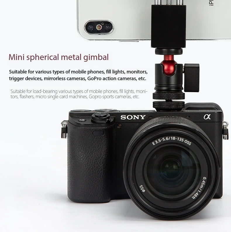 Compact Tripod Ball Head with U-Shaped Slot