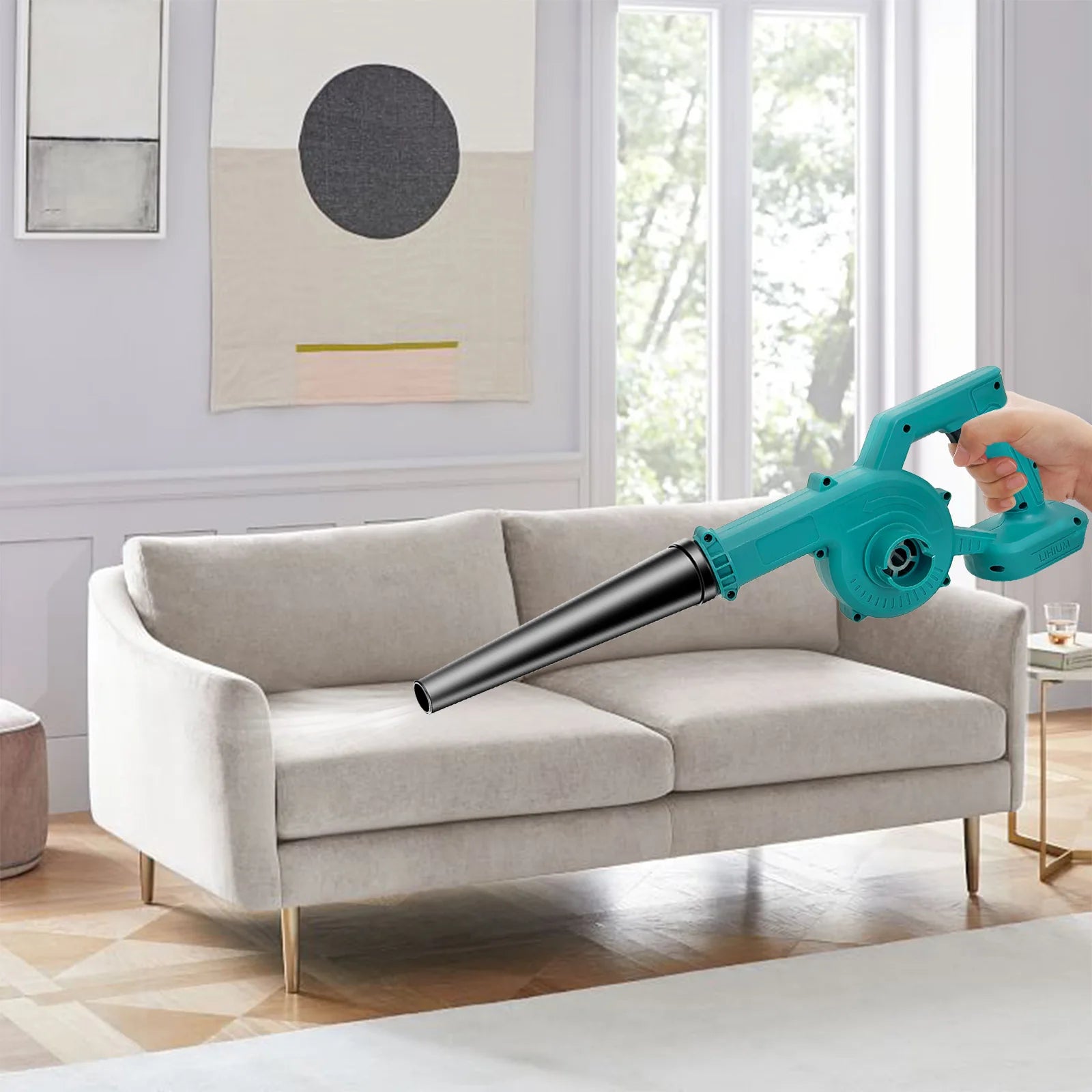 Cordless Leaf Blower with 2 Batteries