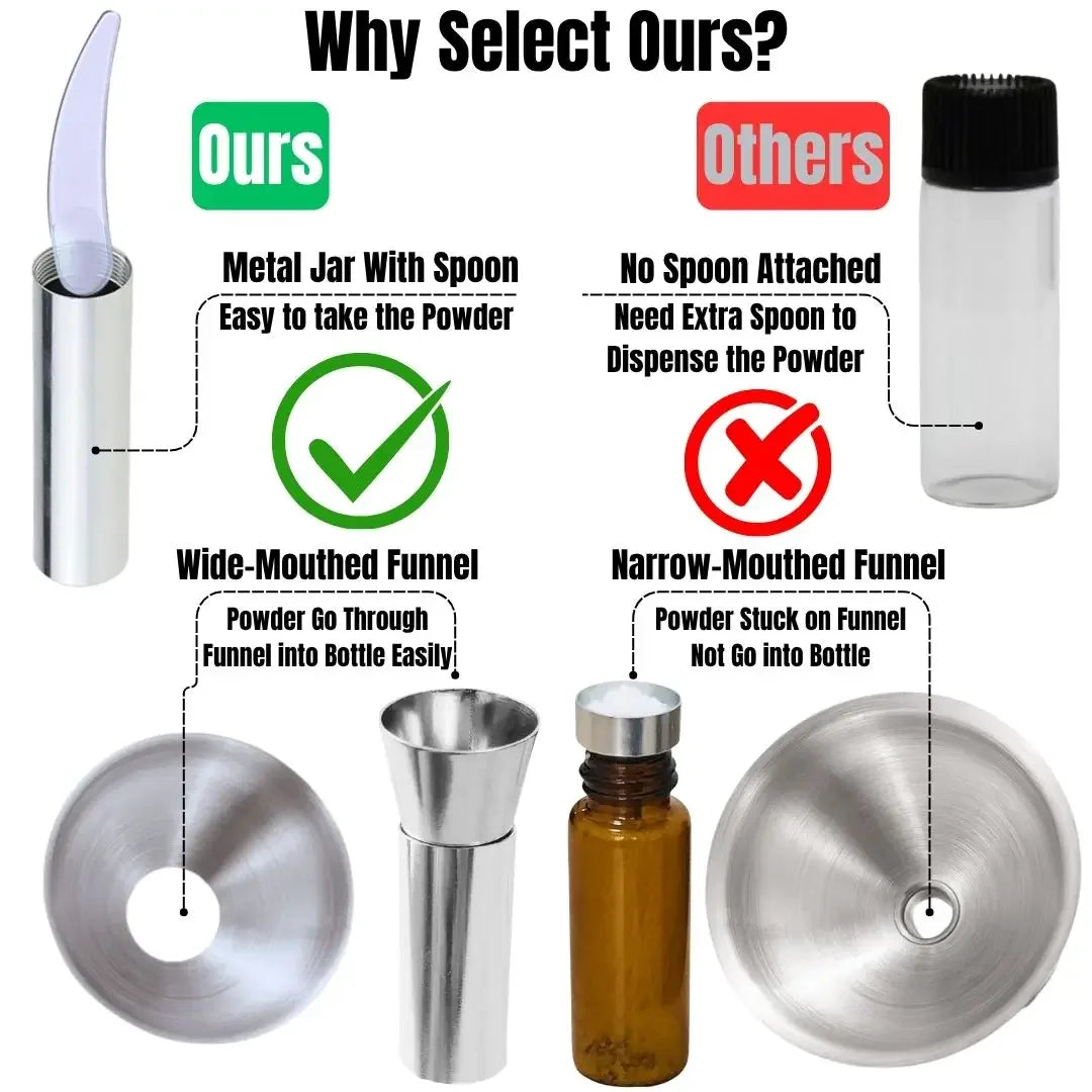 Portable Spice Grinder Kit with Vials & Storage Box