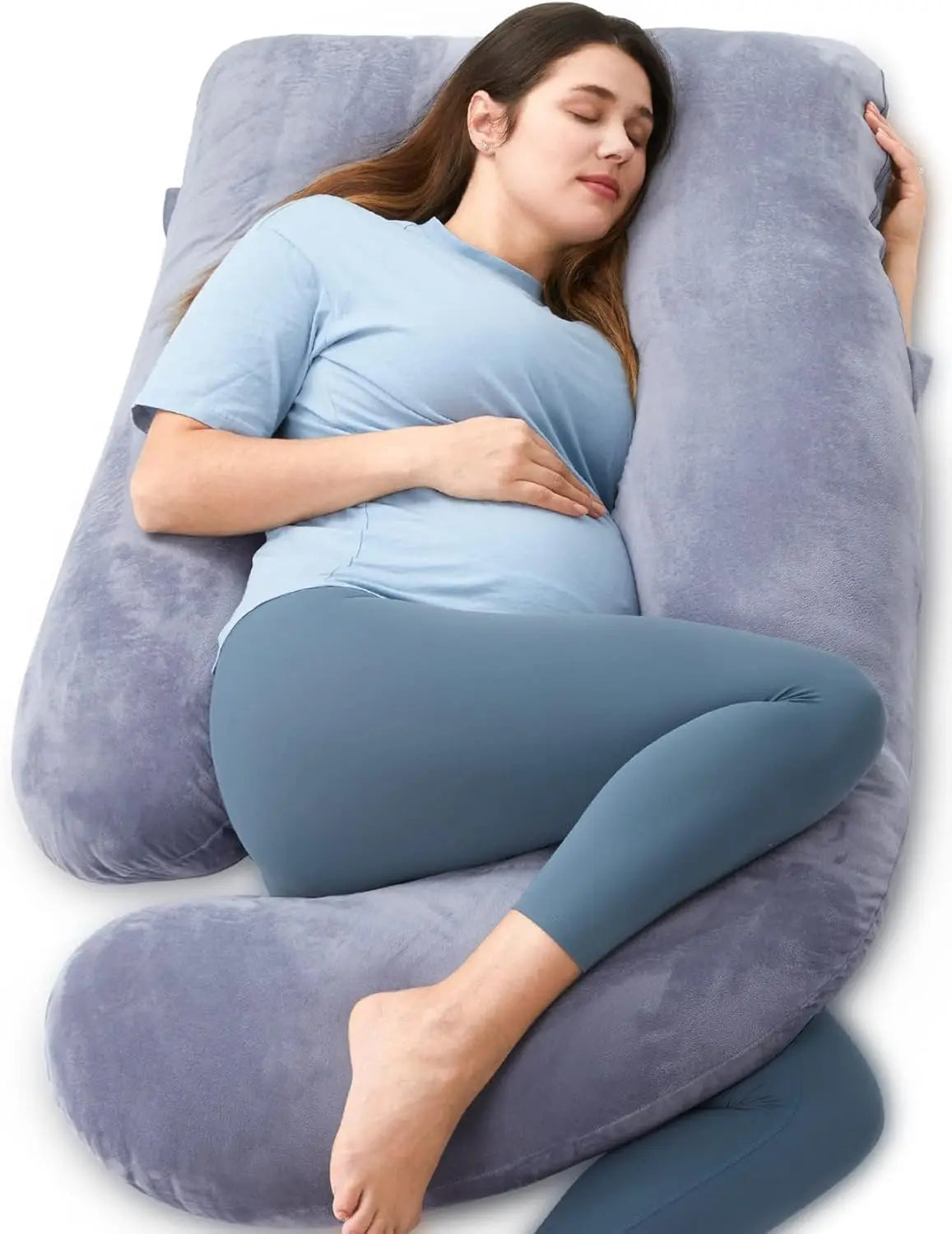 Pregnancy Pillows for Sleeping, G Shaped Full Body Maternity Pillow with Removable Cover - Support for Belly for Pregnant Women ,Home Relaxation Items
