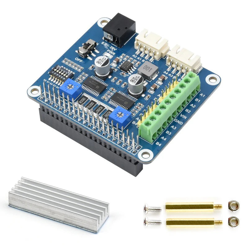 لوحة HAT لمحرك خطوي Raspberry Pi، مشغل مزدوج HR8825