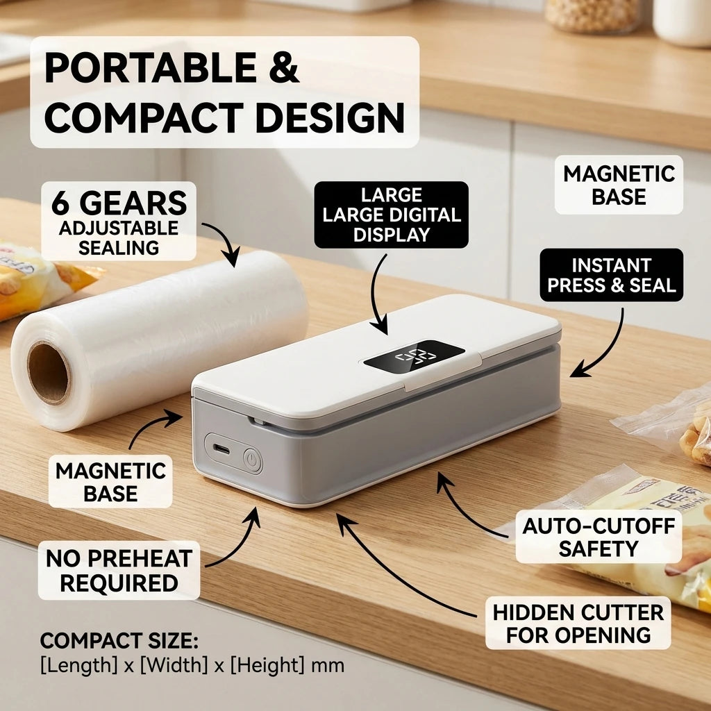 Rechargeable Mini Bag Heat Sealer and Cutter