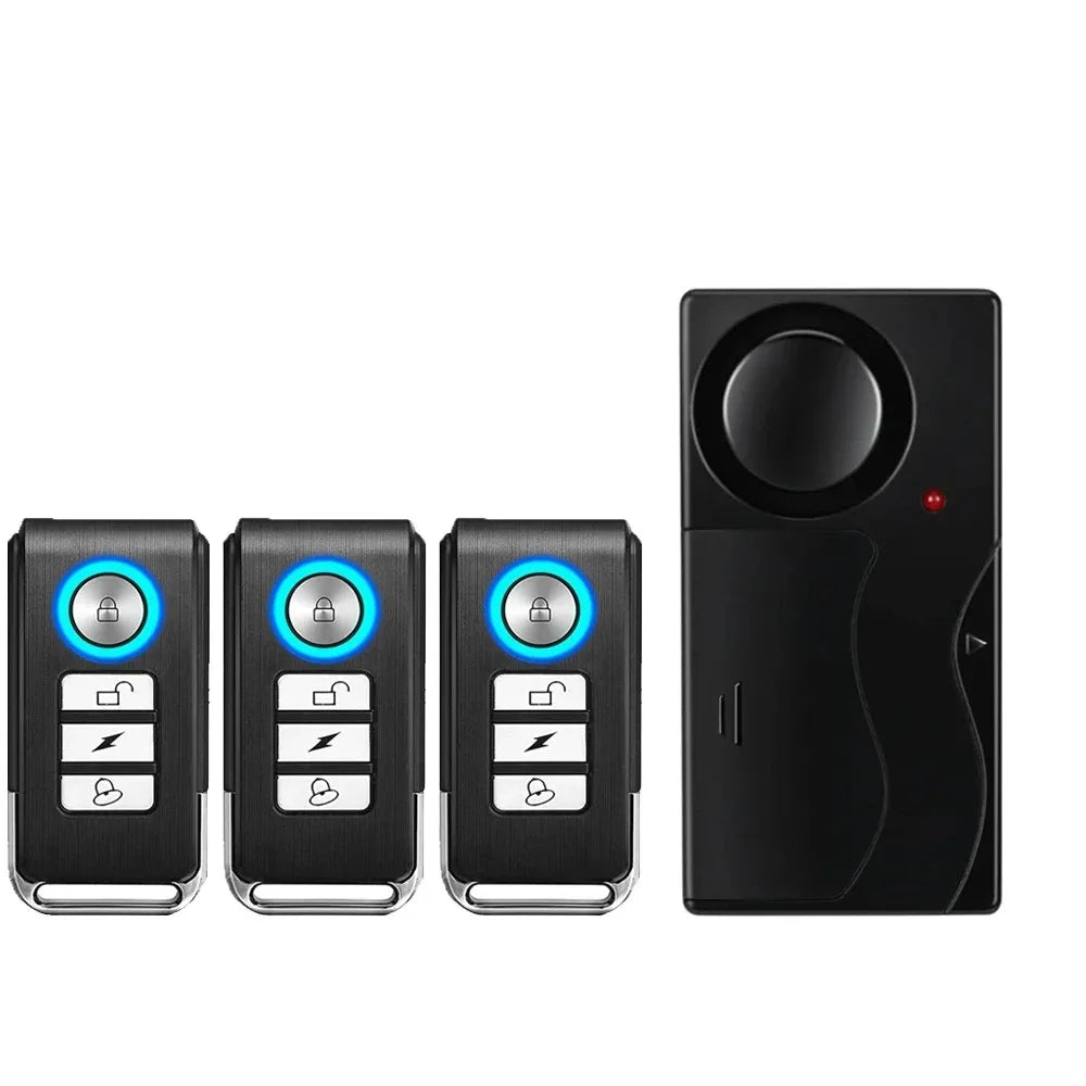 Anti Theft Vibration Window Door Alarm With Remote Control Security Protection Alarm Sensitivity Adjust For Bike Car Scooter