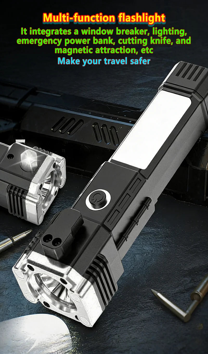 Rechargeable Vehicle Work Light with Glass Breaker