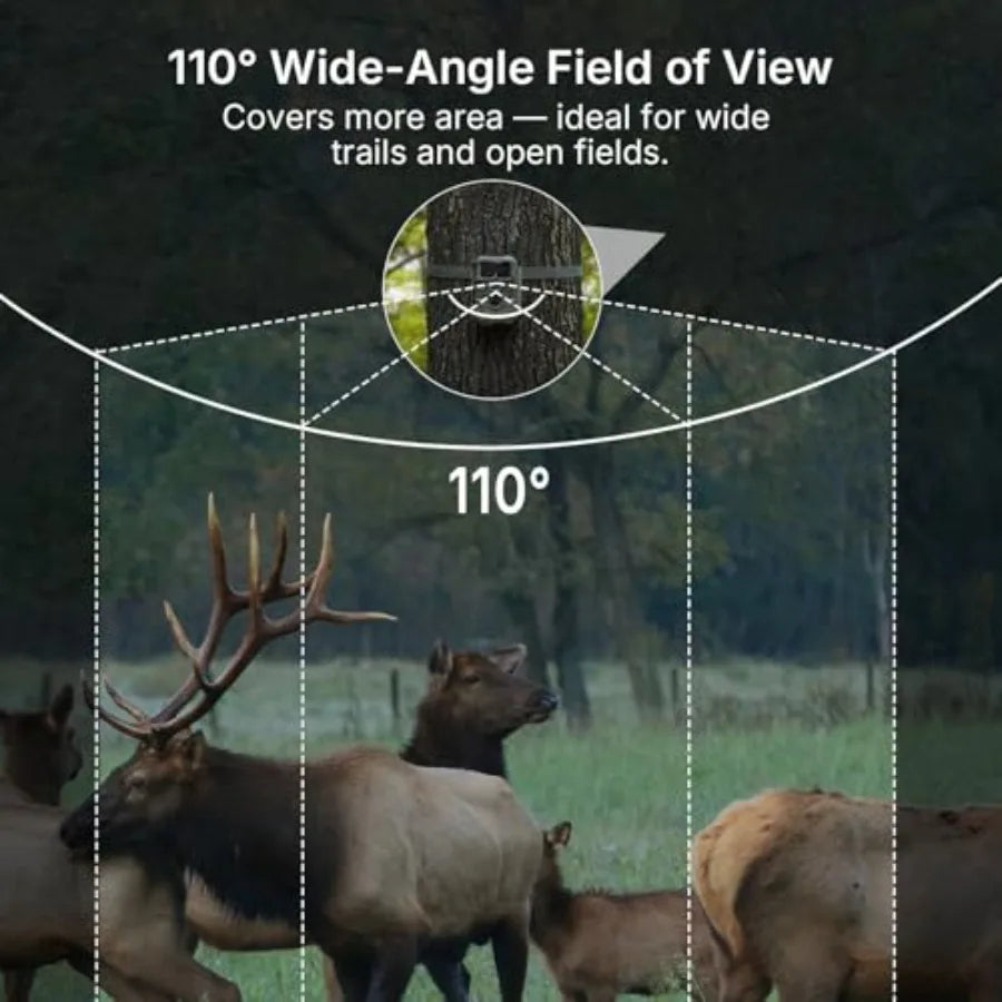 E6+ WiFi Wildlife Trail Camera, 64MP, 165 ft Range