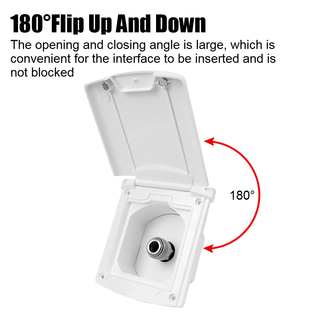 Caravan Accessories Water Inlet Outlet Hatch Filter Lockable Cover With 20mm Adapter Nozzles For Boat Marine RV Camper Car Van