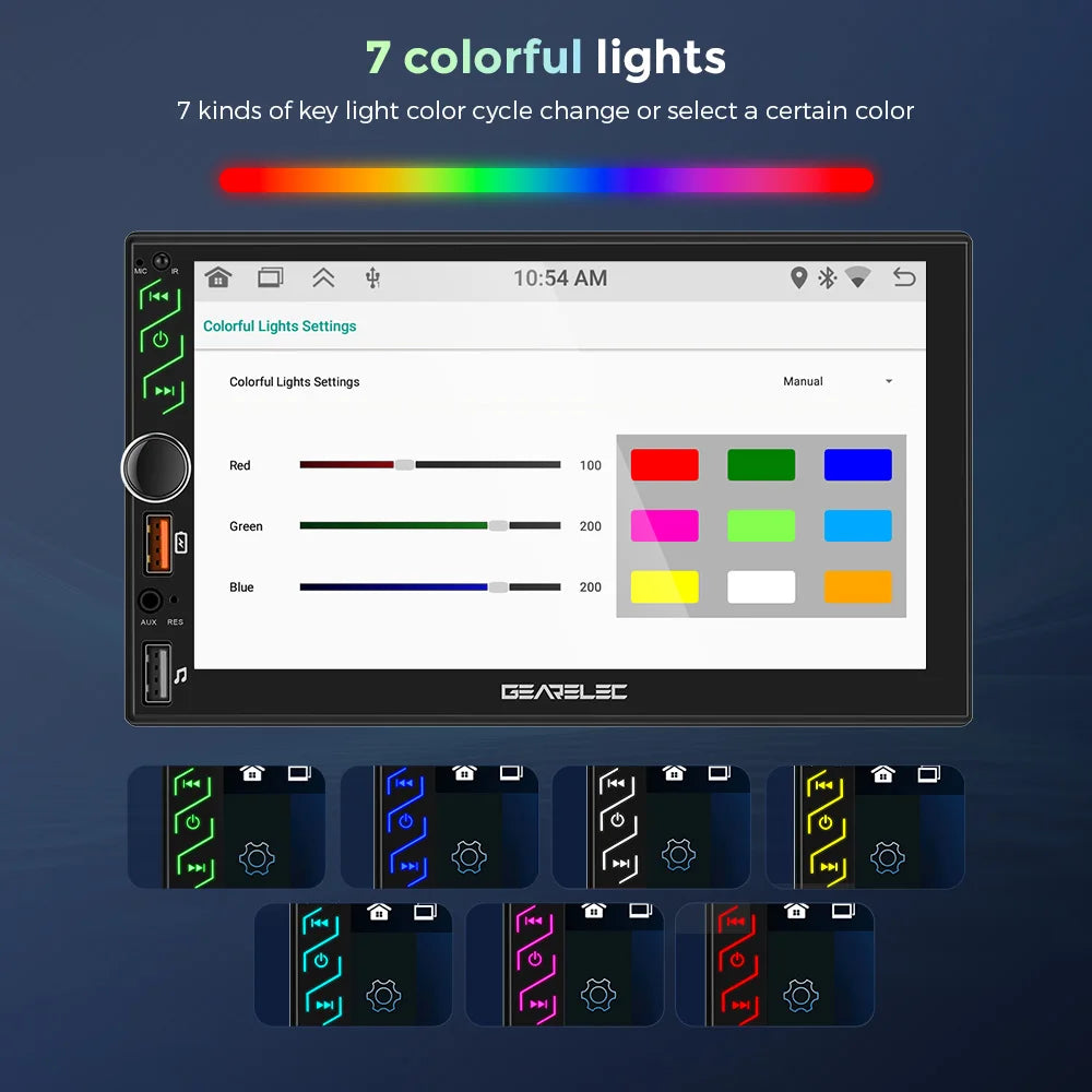 7 Inch Car Radio 2 Din Android 13 CarPlay Multimedia Player