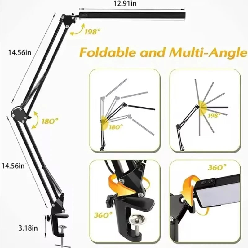 Adjustable USB LED Desk Lamp with Folding Arm