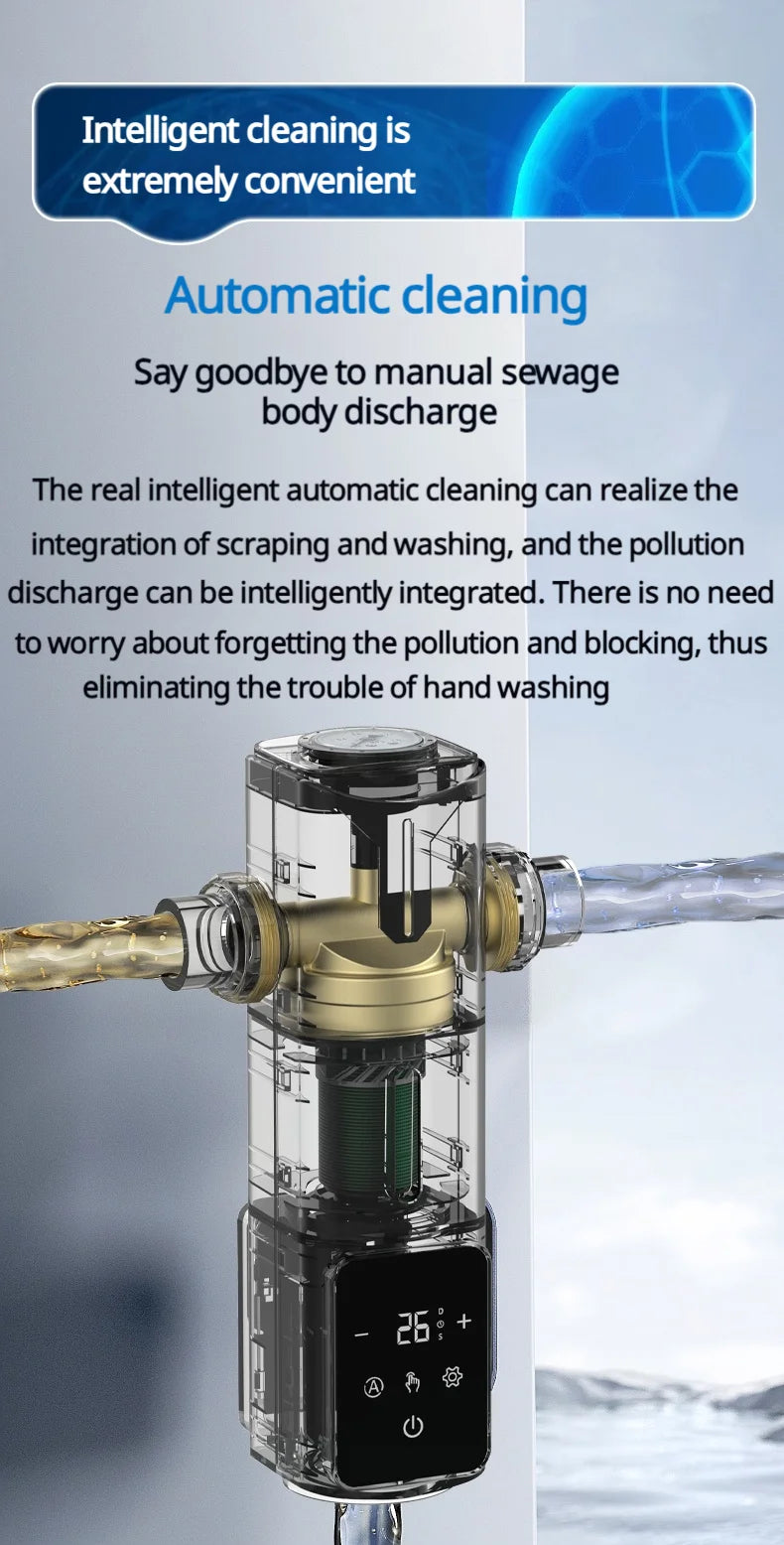 8000L/H Central Water Pre-Filter with Auto Self-Cleaning