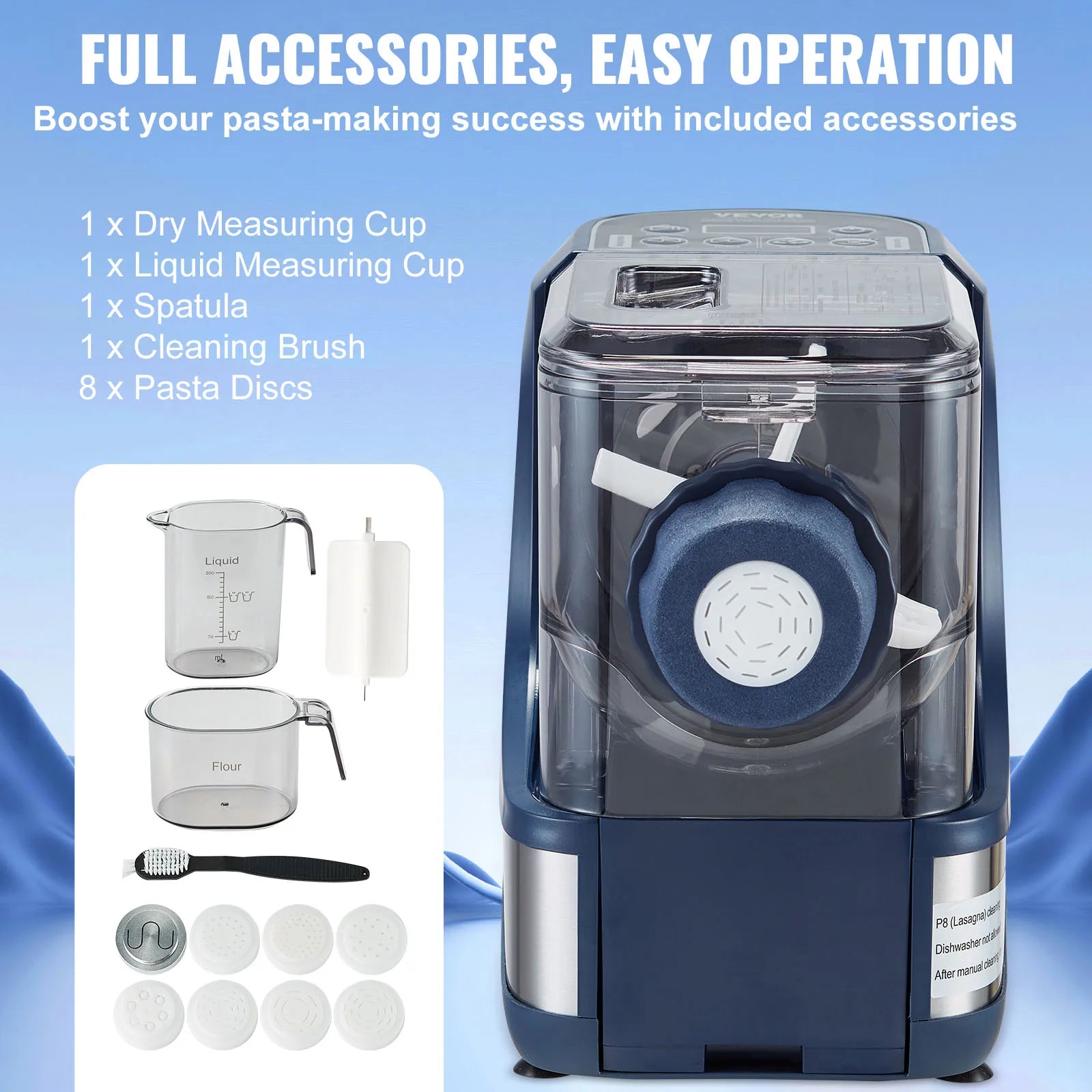 Automatic Electric Pasta Maker with 4 Modes & 500g Capacity