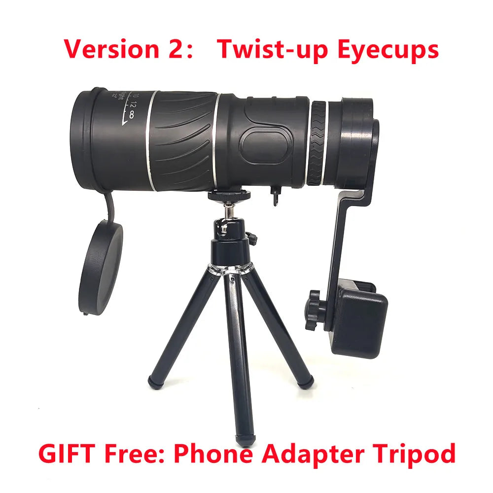 YM04 Monocular with Phone Adapter and Tripod