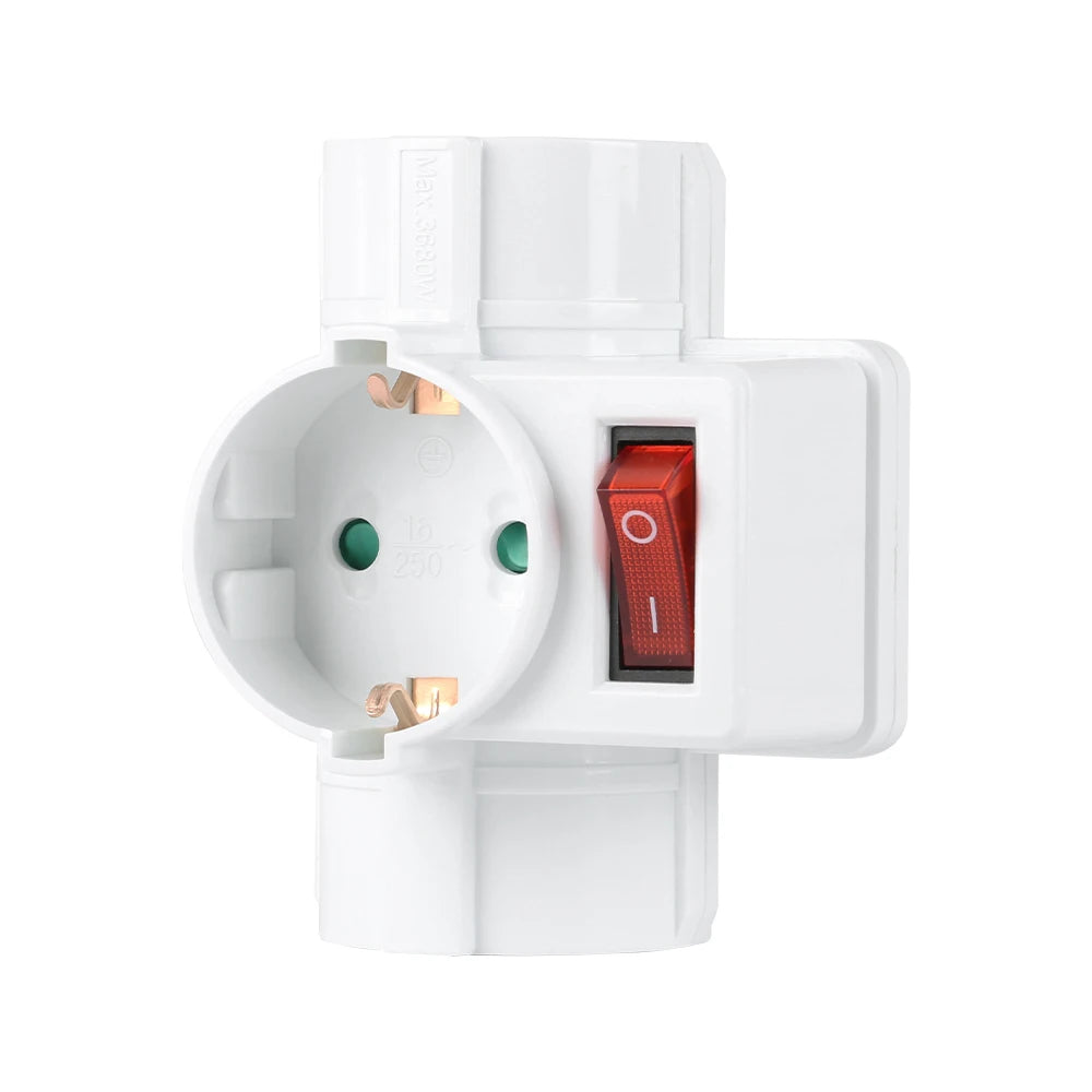 EU Multi-Socket Travel Adapter with Switch