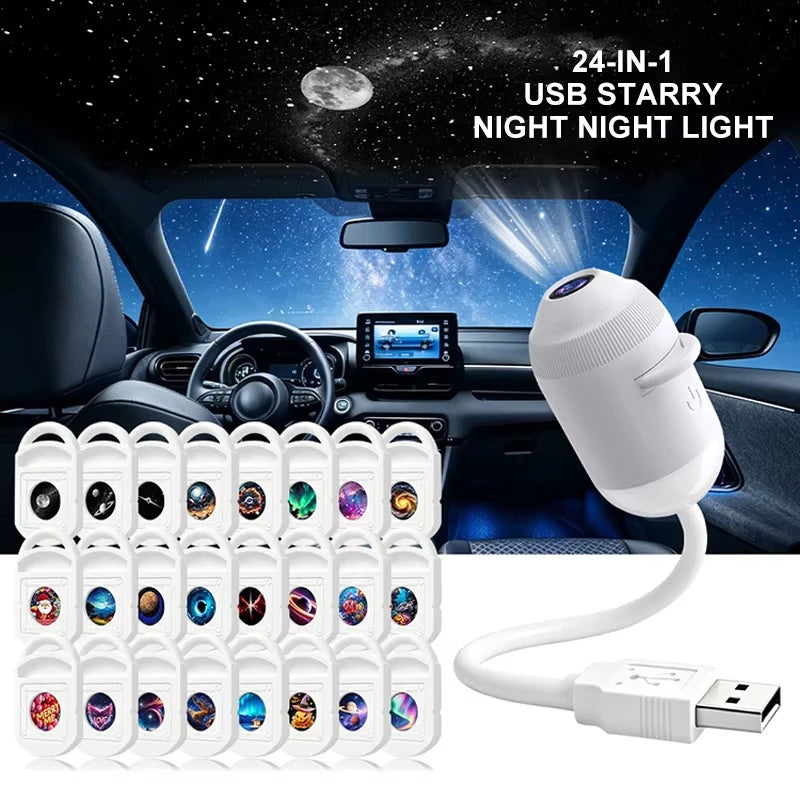 USB Stjernehimmel Projektor Natlys