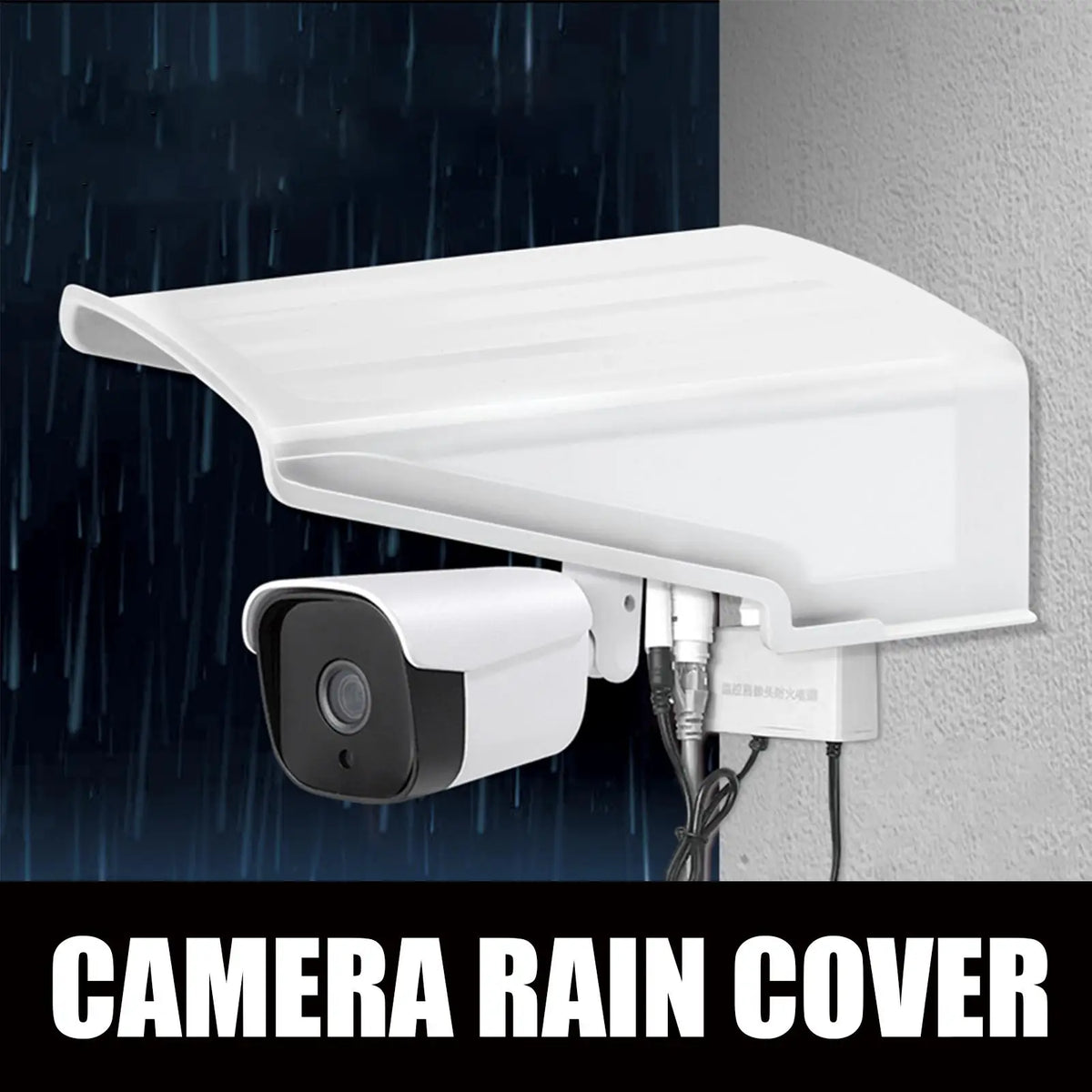 Wall-Mounted Rain Canopy for Security Cameras