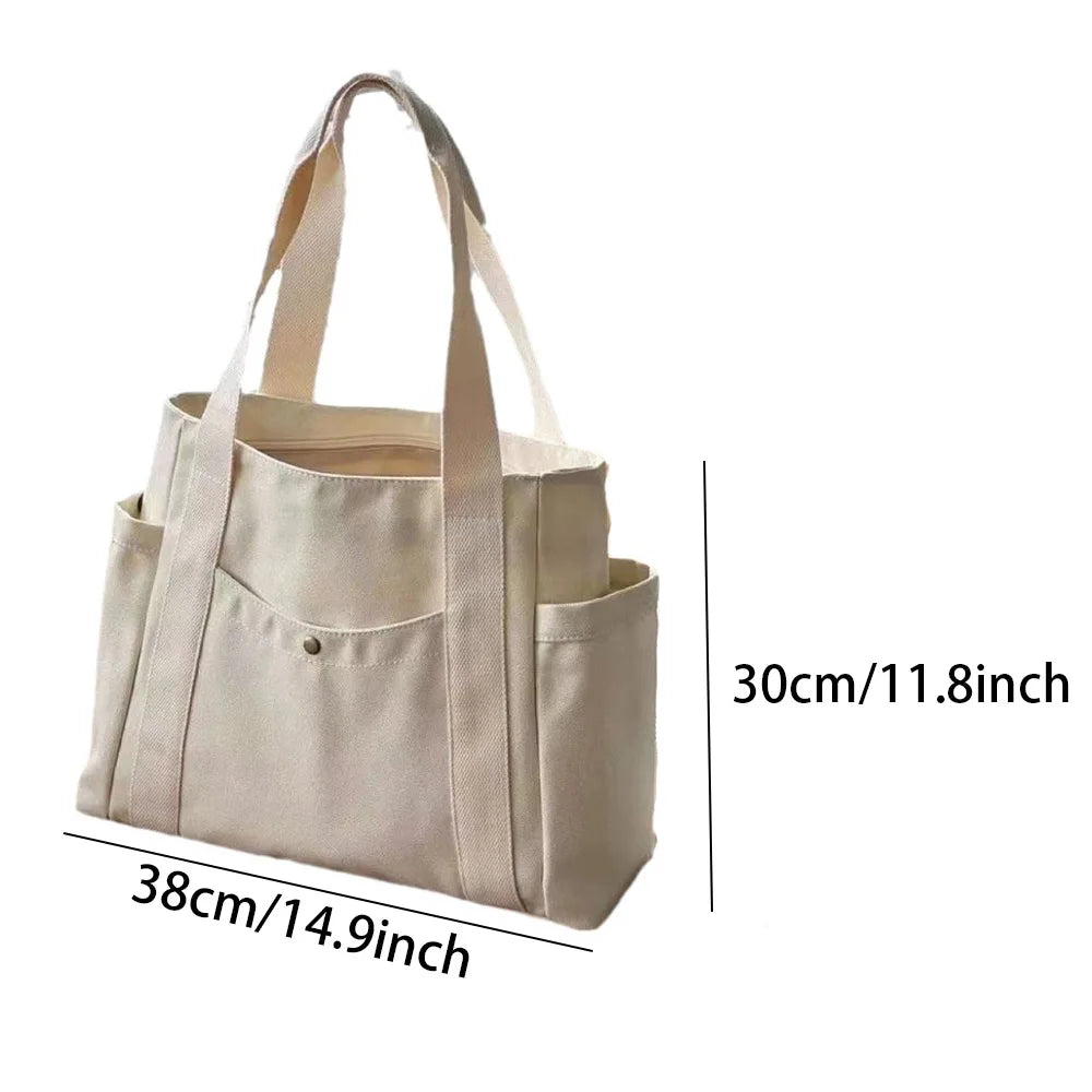 Everyday Zipped Tote Bag, Black or White
