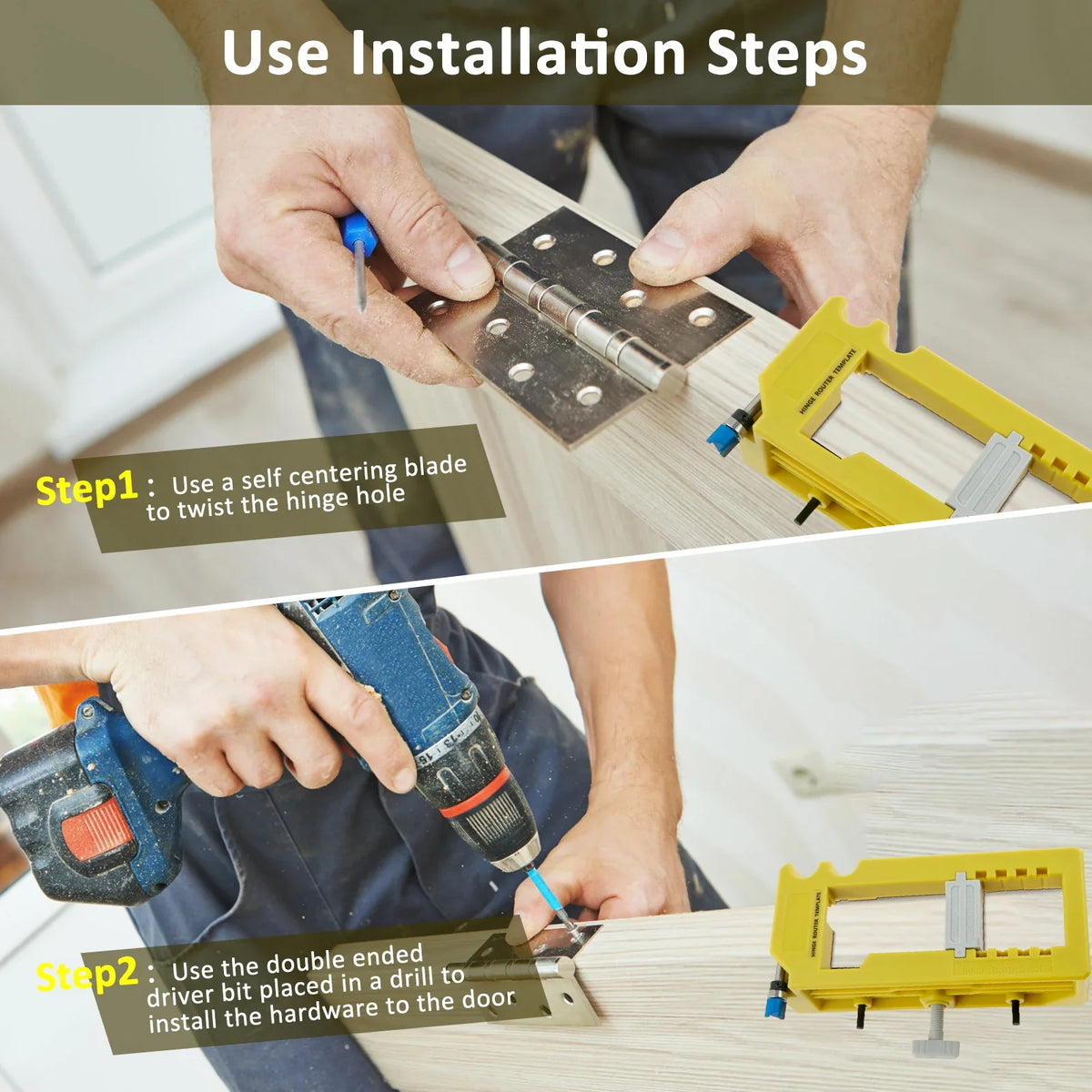 Dørhengel Mortise Router Jig Kit