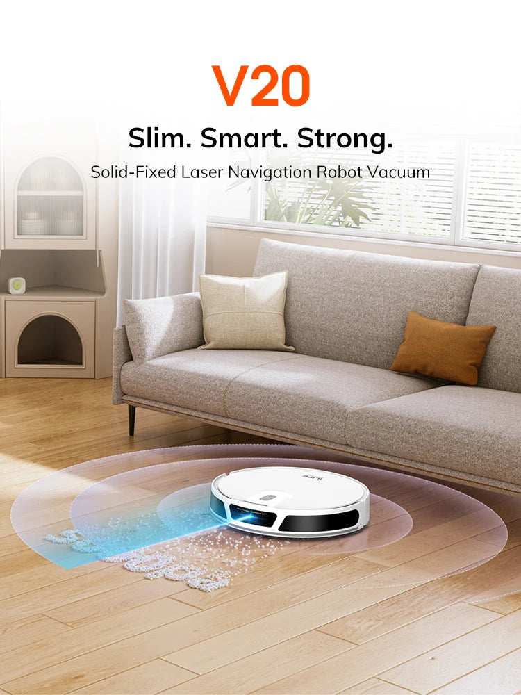 ILIFE V20 Robot Vacuum Cleaner with Powerful Suction and Smart Navigation