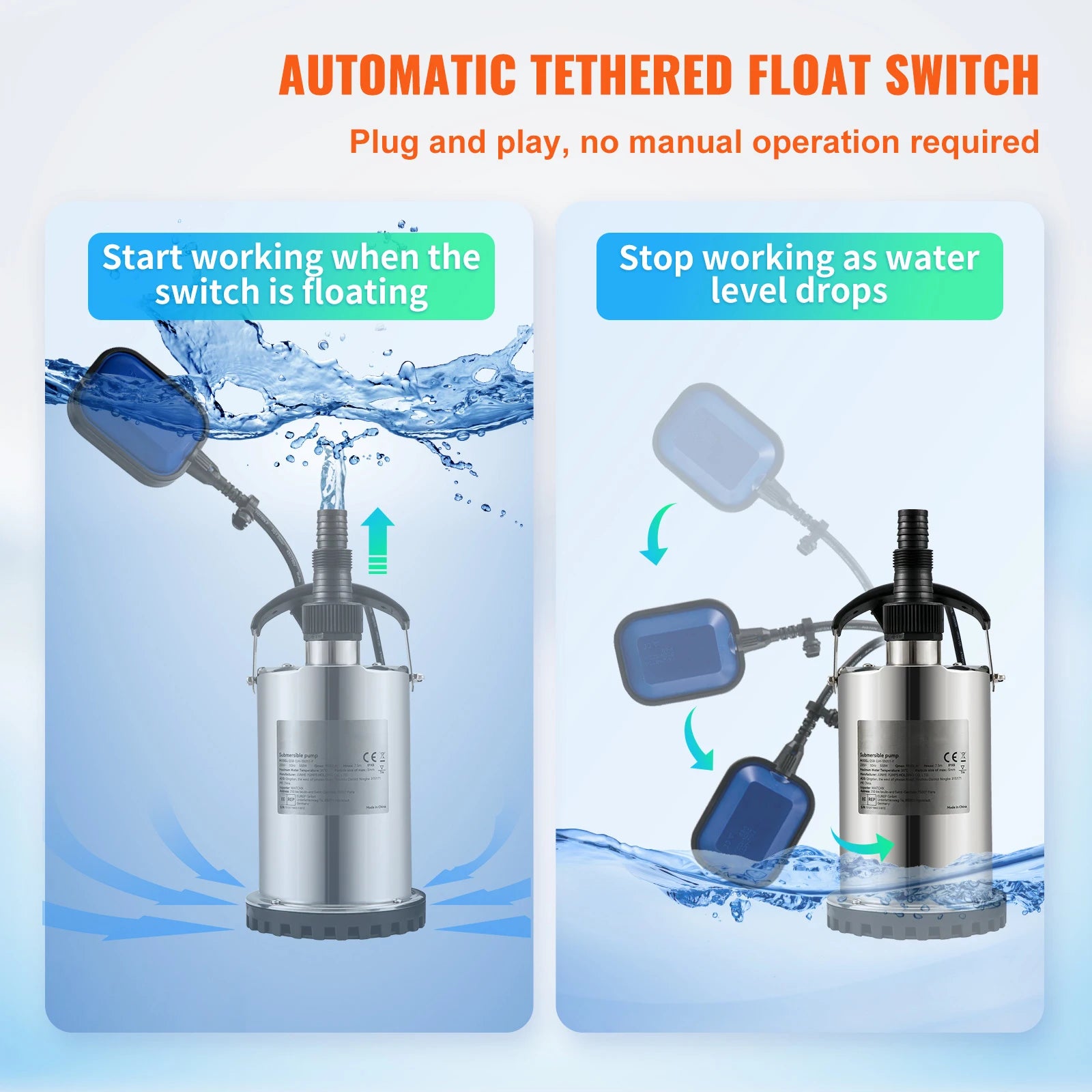 Submersible Sewage Pump for Water Drainage