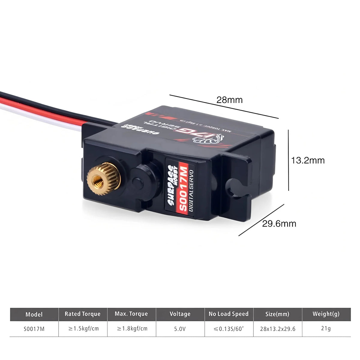 Metal-Gear Digital RC Servo - Size and Pack Options