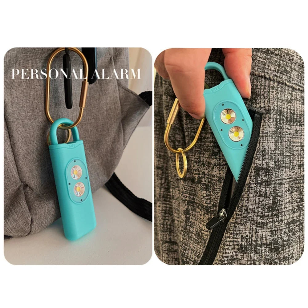 Self Defense Alarm 130DB LEDLight Anti-wolf Alert for Girl Child Women Carrying Scream Loud Panic Alarm Emergency Alarm Keychain