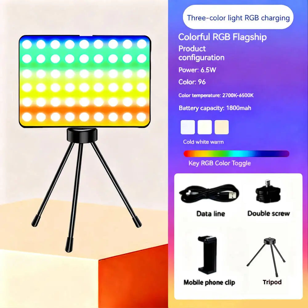 Rechargeable RGB Camera Light Panel