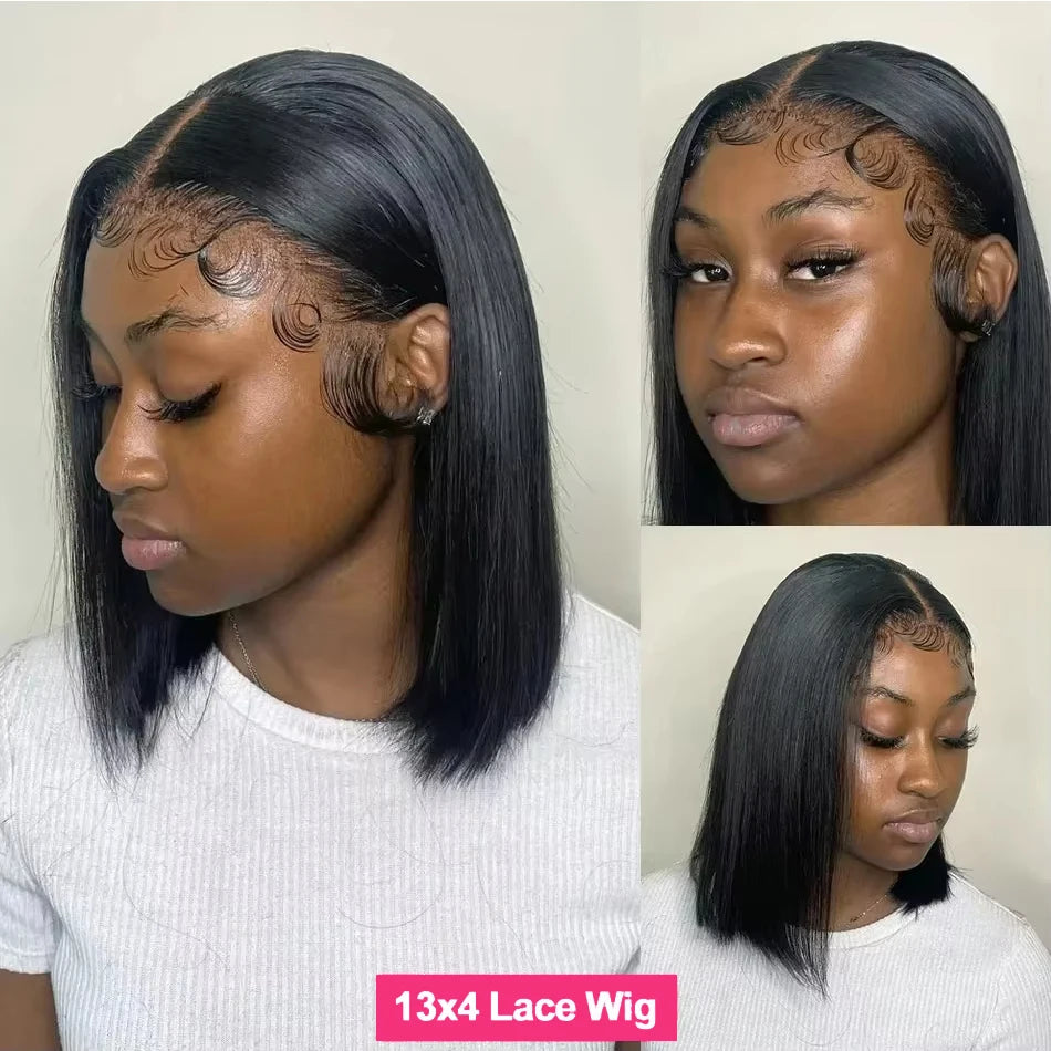 13x4 Straight Lace Frontal Bob Wig Human Hair Bob