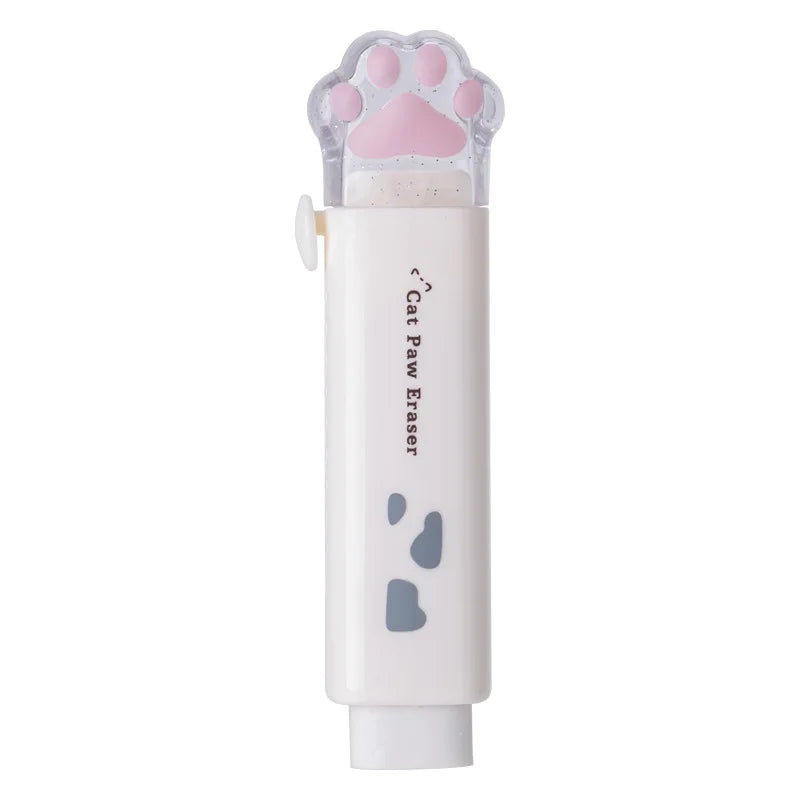 Kawaii Retractable Eraser Cute Cat Korean Stationery Rubber Drawing Erasers Children's school supplies Office