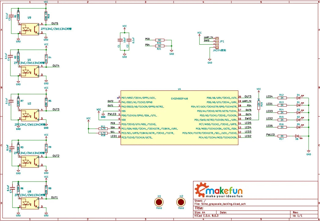 Five-Channel Line-Tracking Sensor Module