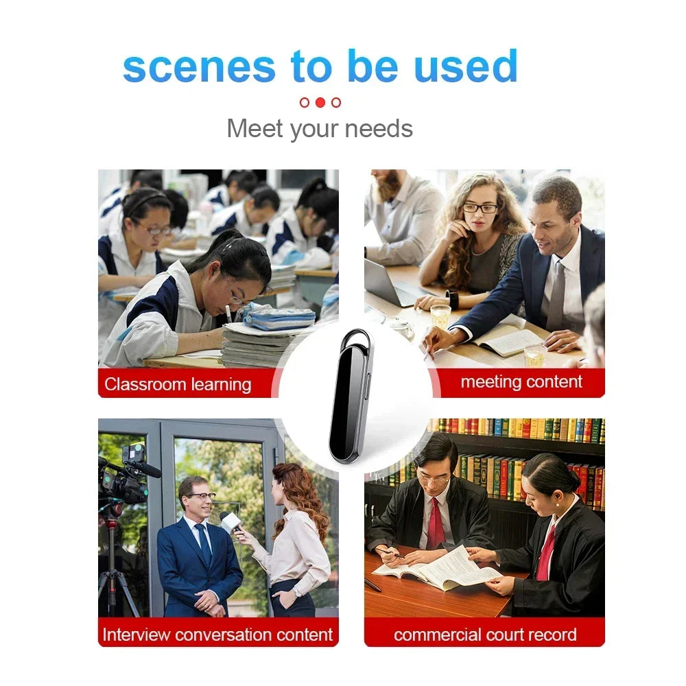 1080P Digtal Recorder Camera Oculta Wide View Angle Portable Small Nacklace Audio Video Voice DV Dictaphone 4-128GB Action Cam
