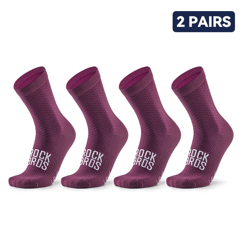 Breathable Cycling Socks High-Elastic Shock Absorbing 2 Pairs