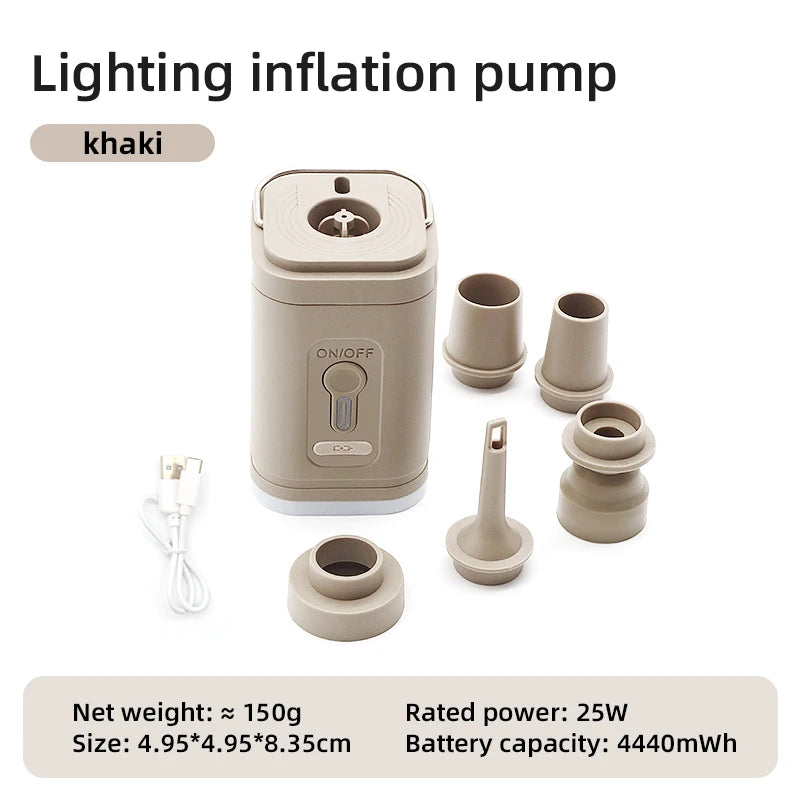 Mini pompe à air rechargeable avec lumière