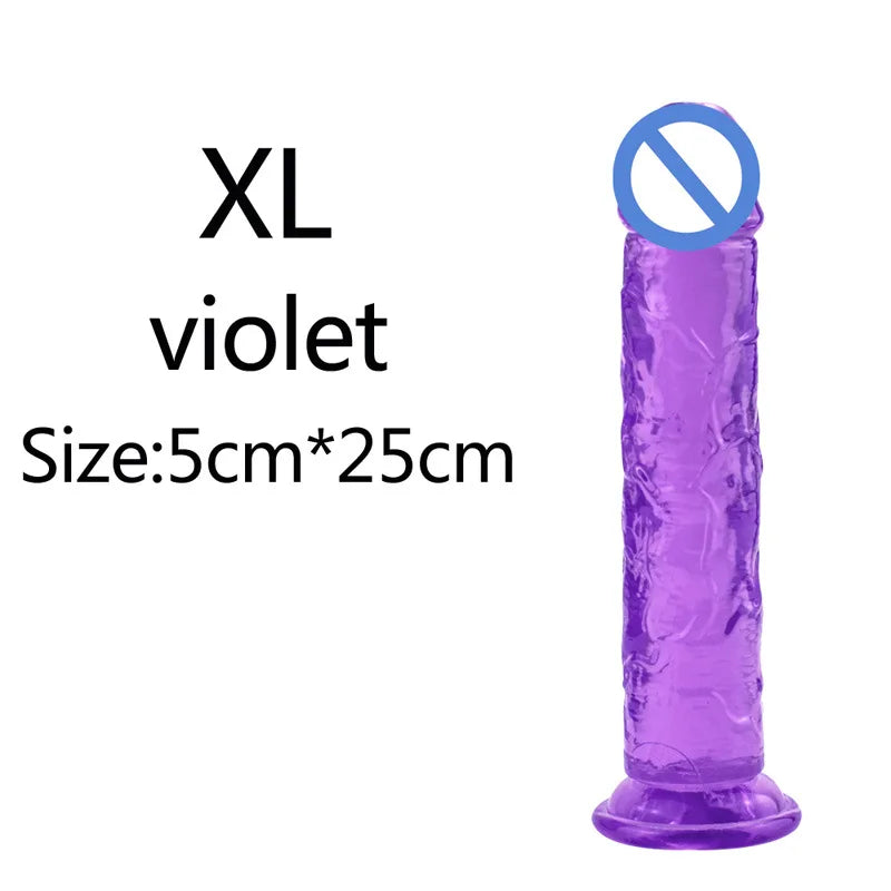 Non-Electric TPE Adult Toy with Suction Base – Size Options