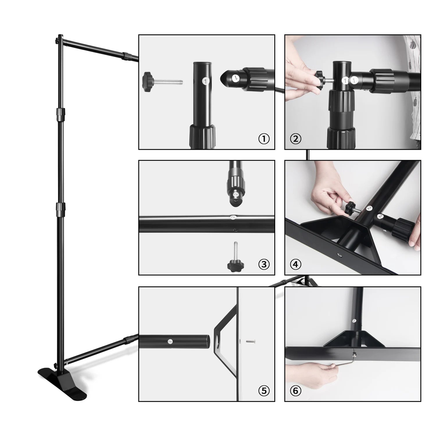 Adjustable Backdrop Stand 8x8FT / 10x8FT for Events & Photography
