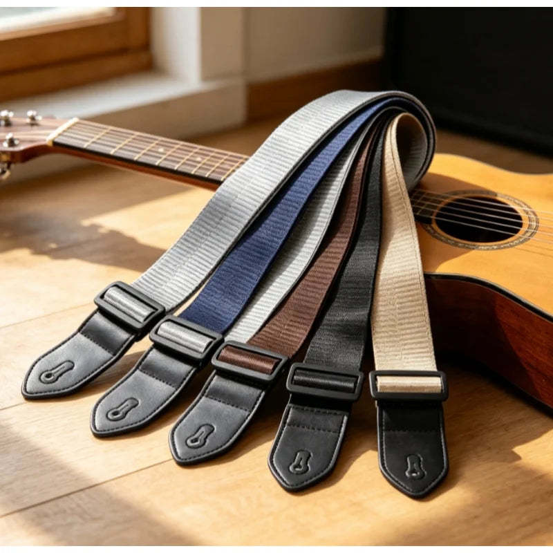 Solid-Colour Guitar Strap, Colour Options