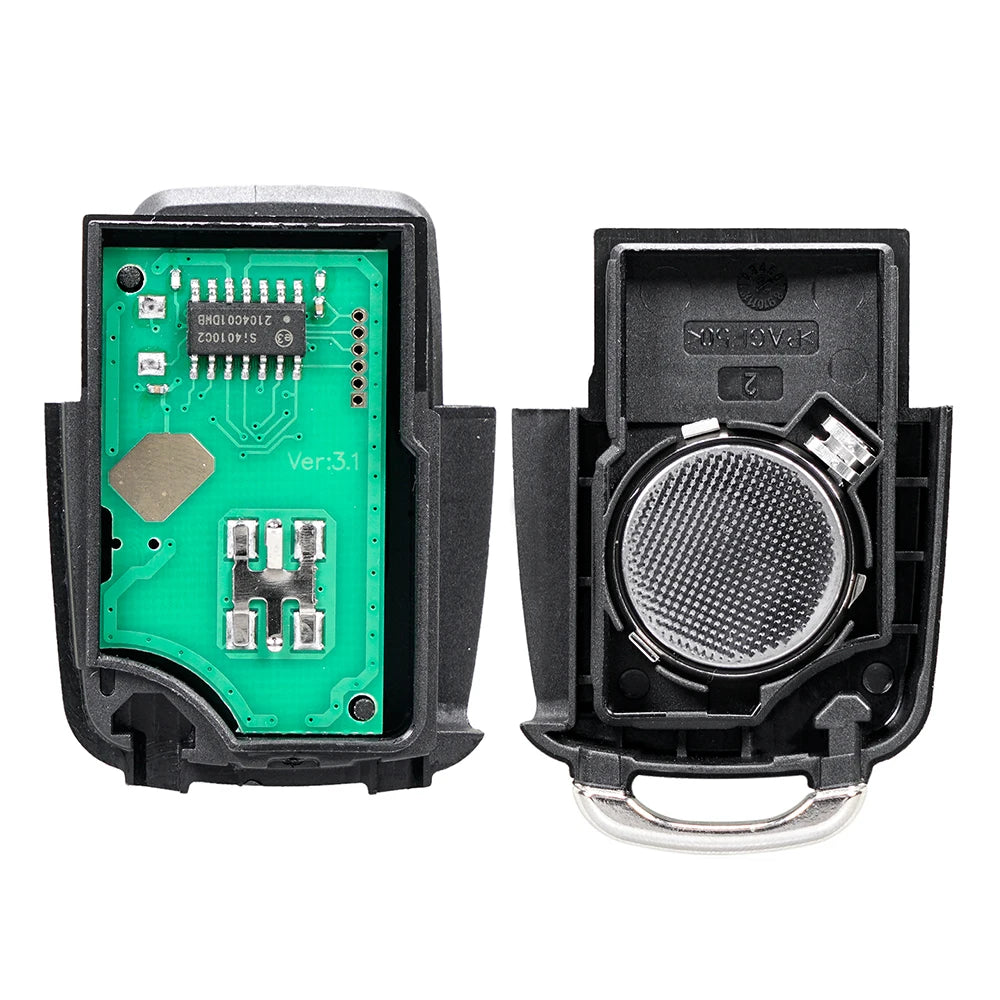 Univerzális 2 gombos távirányító kulcstartó ABS, Volkswagen 1J0959753CT ID48 chip 433MHz kulcs nélküli bejutás cseréje - 2 készlet