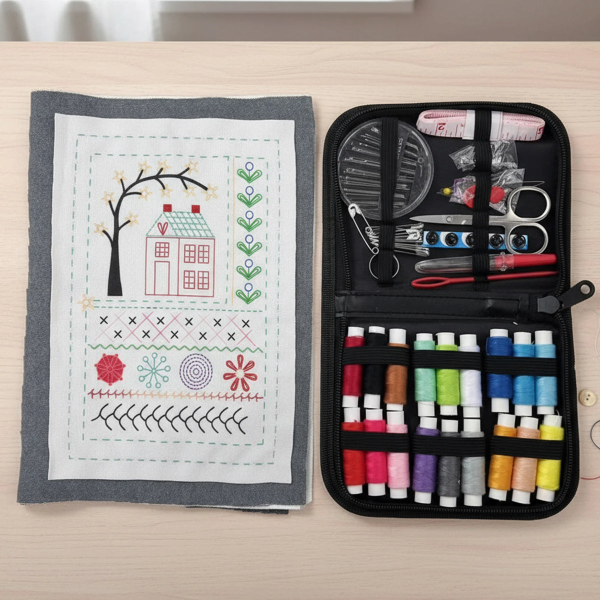 Embroidery Practice Book & Sewing Toolkit, 1 or 2 Book Options