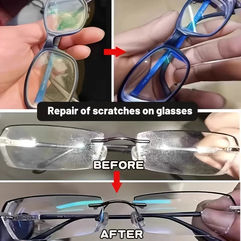 Creme de Reparação de Arranhões para Óculos - Polimento de Lentes e Armação, Polimento de Arranhões nas Lentes, Pasta de Reparação, Adequado para Todos os Óculos