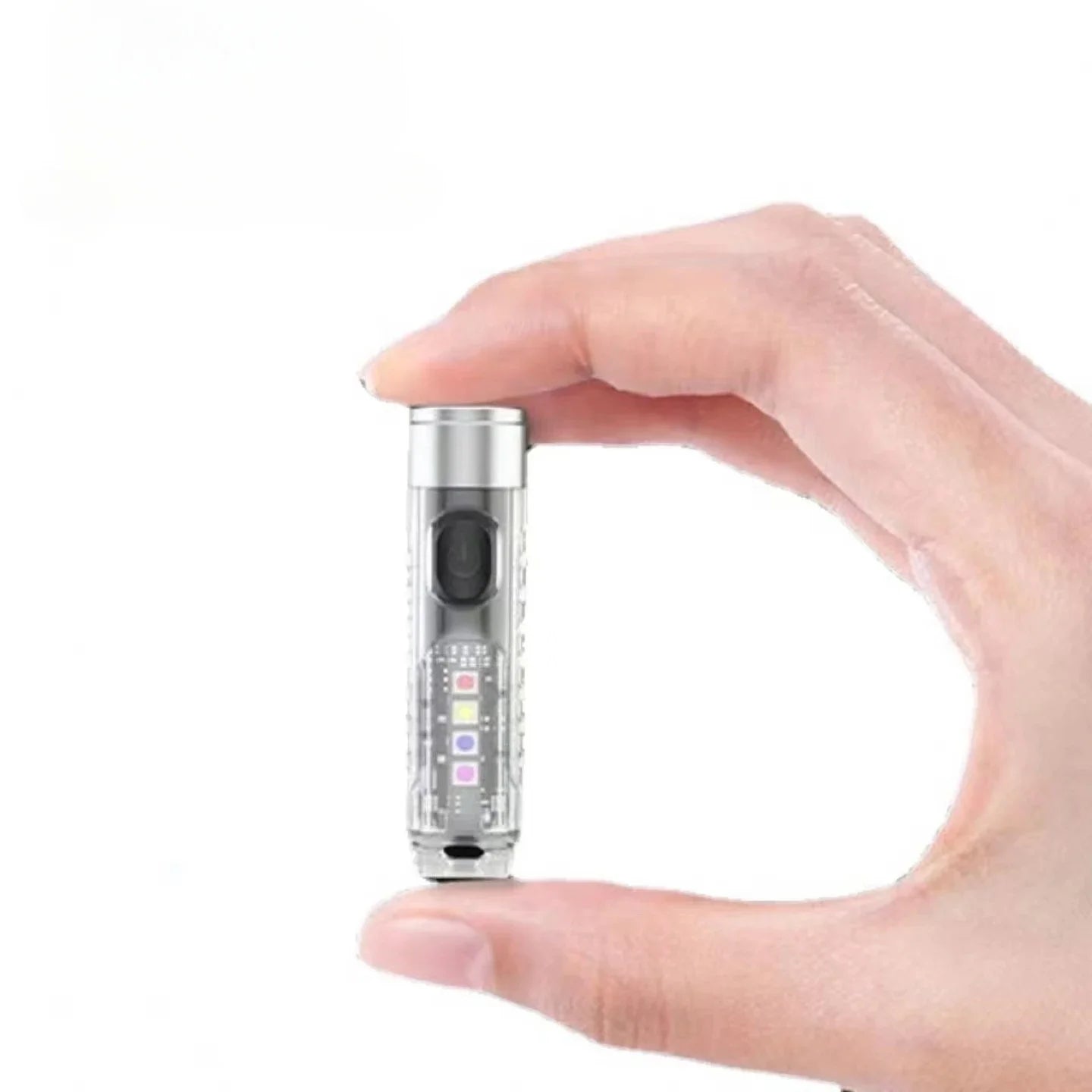 1PC Rechargeable Mini Keychain Flashlight with multi Modes and Magnetic Base - Ideal for Camping and Outdoor Activities