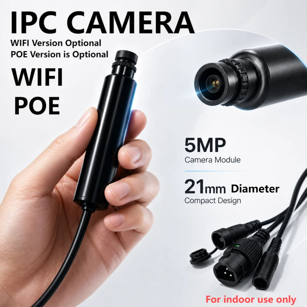 5MP PoE WiFi Mini Bullet Camera with 6x Digital Zoom