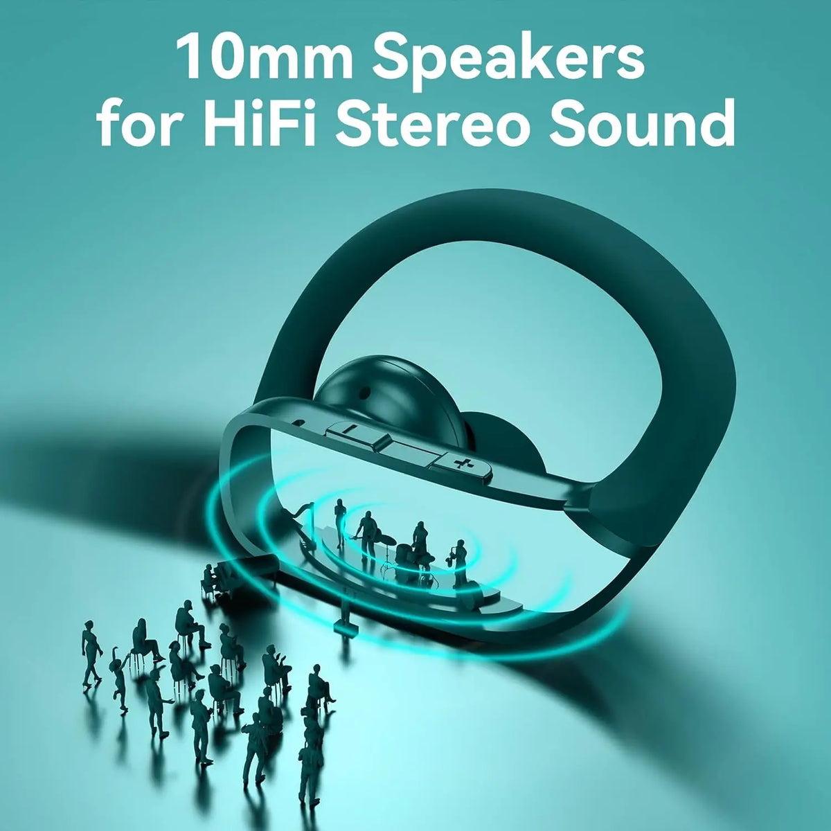 Bluetooth 5.0 Earbuds with Ear Hooks and Microphone