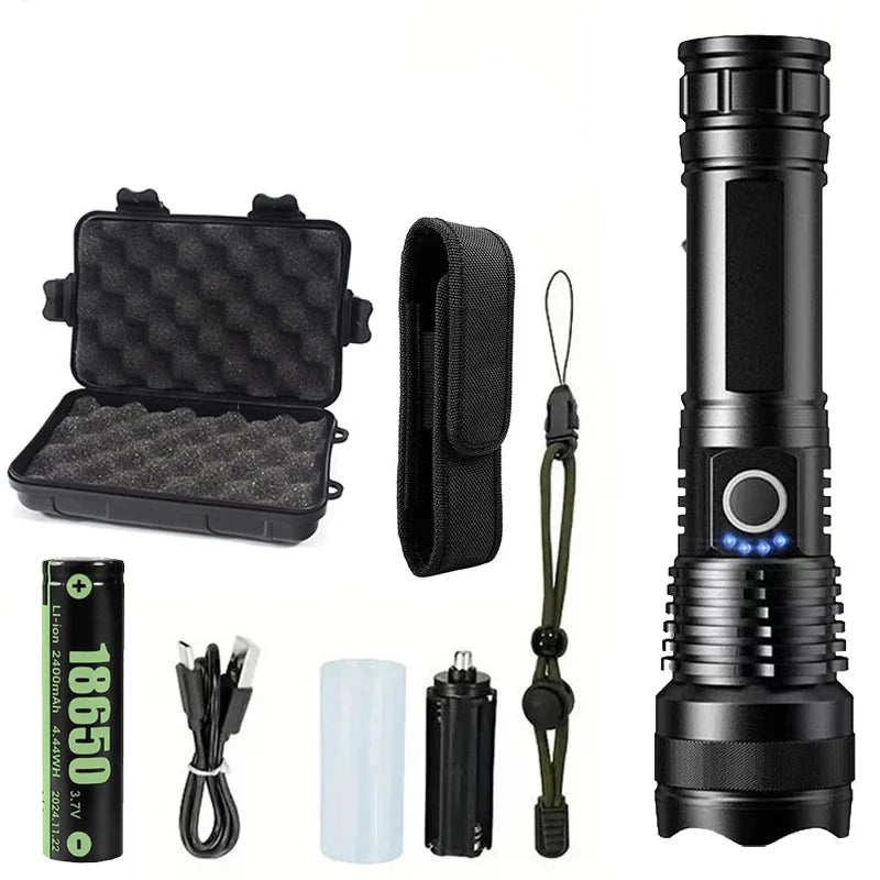 P50 Rechargeable Zoom Flashlight with Battery Options