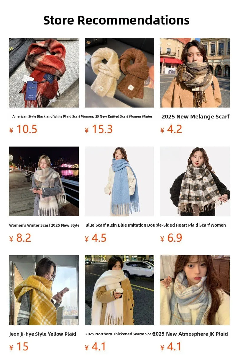 Kadın Bej Büyük Atkı – Kalınlaştırılmış Kış Şalı