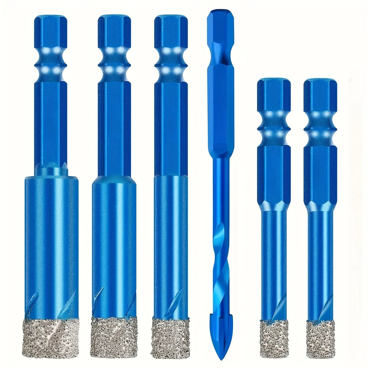6pcs Drill Bit Set for Hard Tiles Ceramic Porcelain Stoneware Marble Granite