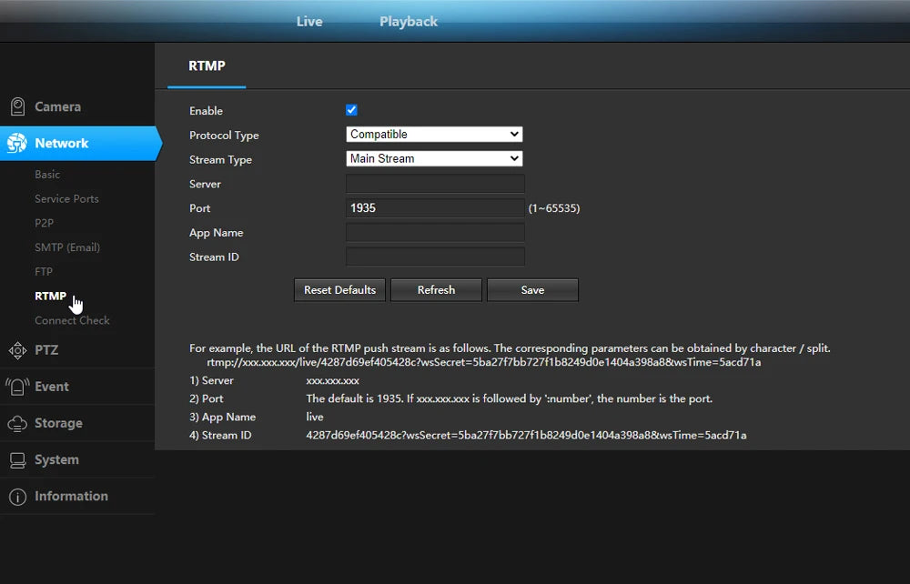 12MP POE IP-camera met RTSP RTMP ONVIF en 64GB-kaart
