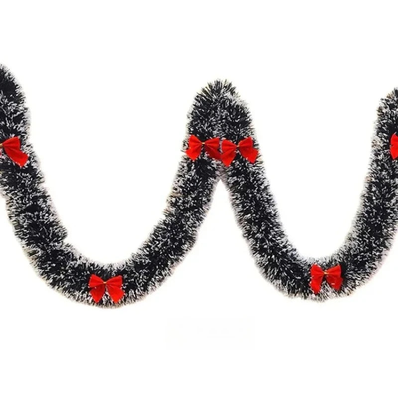 2M Christmas Eve Decoration Bar Tops Ribbon Garland Christmas Tree Kitchen Ornaments Wedding Party Christmas Decoration Prop