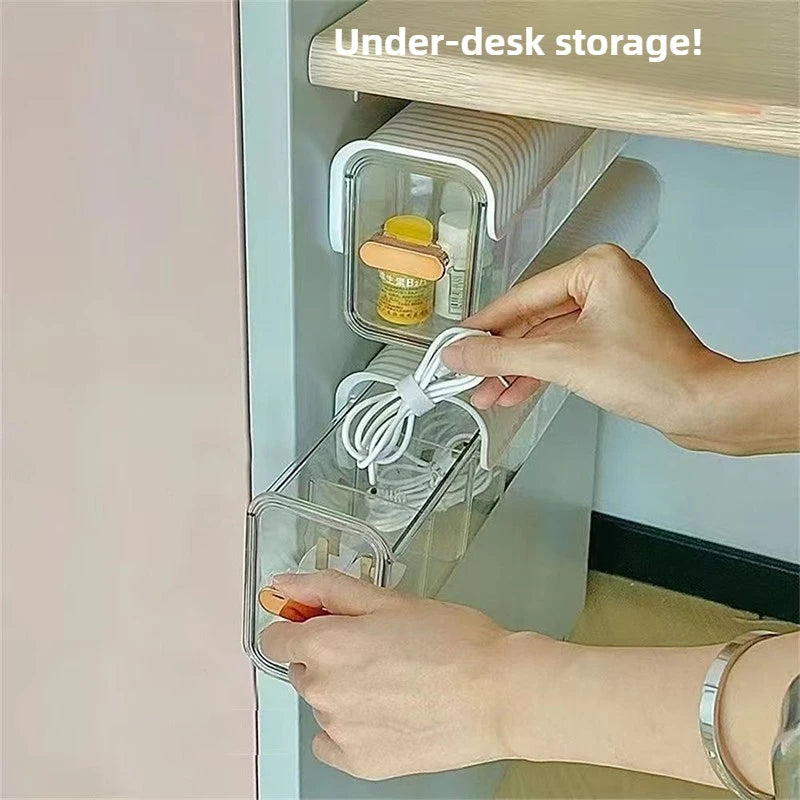 Six-Compartment Cable Storage Box with Lid
