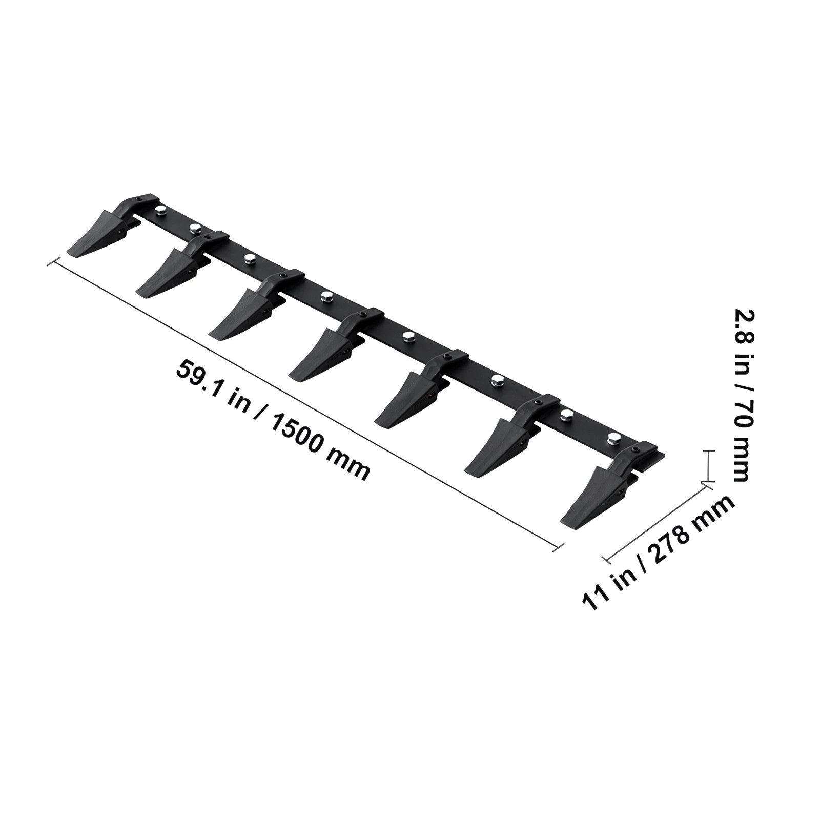 SucceBuy Eimerzahn-Bar Schwerlast-Traktor-Eimerzähne Bar für Sub-Compact-Traktor-Lader 4560 lbs Tragfähigkeit
