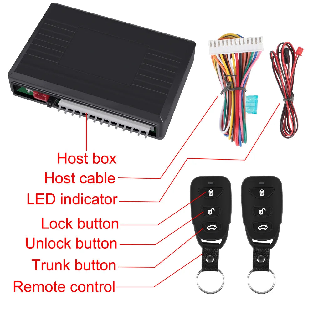 Car Remote Central Door Lock Keyless Control Kit Alarm System Remote Control