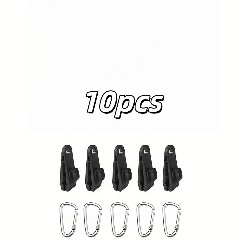 Molas para Tenda com Mosquetões, Conjunto de 10 Peças