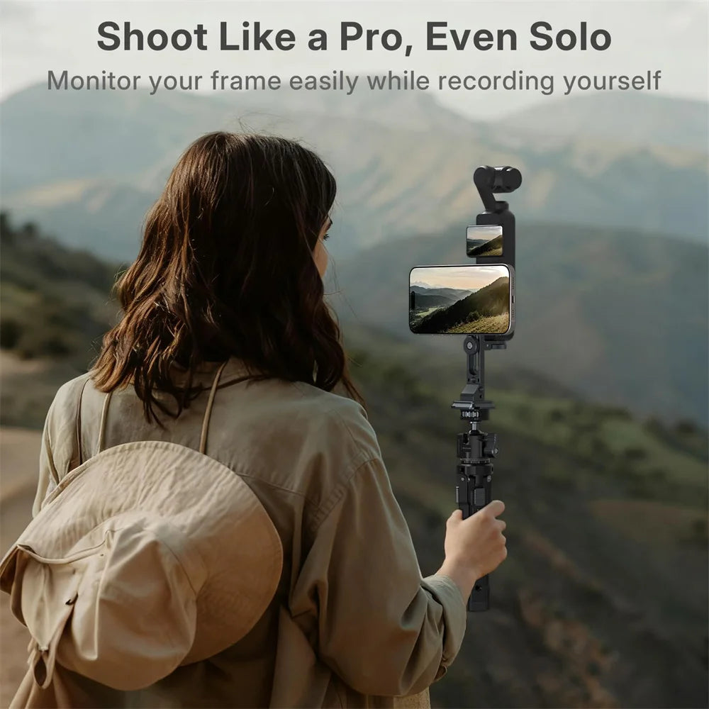 Dual-Phone Teleprompter and Camera Support